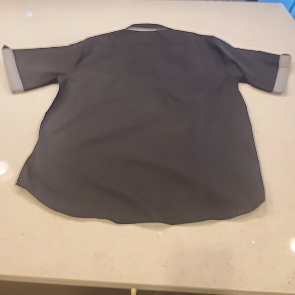 NWT Vertical Shirt Mens 4X Black Button Pockets Short Sleeves - Picture 8 of 8
